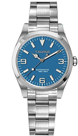 LOve Peace Cronos L6016 Automatik Herrenuhr Saphirglas 8215 Mechanisches Edelstahlarmband Armbanduhren (Farbe 2), Armband
