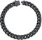 ChainsHouse Black Bracelet for Mens Women Cuban Link Chain Stainless Steel Curb Bracelets Biker Hip Hop Jewellery Gifts for Boyfriend