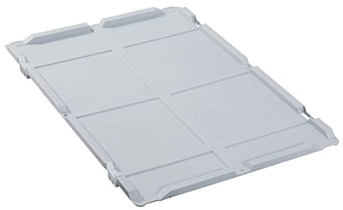 SuperSparSet 10x Scharnierdeckel Set Eurobox NextGen mit 2 schwarzen Schiebeschnappverschlüssen | BxT 40x60cm | Eurobehälter, Transportbox, Transportbehälter, Stapelbehälter