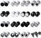 16Paare Ohrringe Herren Ohrstecker Schwarz Edelstahl Ohrringe Männer Silber Hypoallergen Piercing Ohr Schwarz Fake Plugs Tunnel Piercings Faux Gauges Herrenohrringe Set