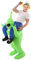 RHESHIN - Disfraz inflable de extraterrestre, para adultos, Halloween, verde, disfraz divertido para carnaval, cosplay, fiestas (verde)