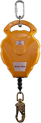 Selbsteinziehende Rettungsleine mit Bewehrungshaken, Absturzsicherungs-Lanyard für die Industrie, einziehbares Werkzeug-Lanyard für Dach-Industrie-Stativ-Arbeiten in großer Höhe (10 m) It's so kind of