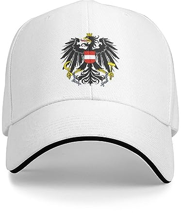 Baseballkappe, Hip-Hop-Sonnenhut, personalisiertes Wappen von Österreich, Baseballkappe für Männer und Frauen, atmungsaktiv, Papa-Mütze, Streetwear, Snapback