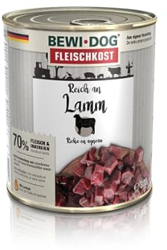 Bewi Dog Nassfutter für Hunde, 6 x 800 g (Lamm)