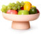 NUTRIUPS Fruit Bowls for The Kitchen Plastic Pink Fruit Basket Decorative Fruit Bowl