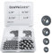 Kugellager Box mit 4 Größen, je 40 Stück 1/8 (3,18 mm), 5/32 (3,97 mm), 3/16 (4,76 mm), 1/4 (6,35 mm), insgesamt 160 Stück, Carbonstahl, Metallkugeln, Stahlkugeln, für Nabe, Schaltung, Achse
