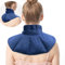 Aroma Season Microwave Heat Pad for Neck and Shoulders, Microwavable Heat Pad, Heated Neck Warmer with Flax Seeds, Heat Therapy, Gifts for Family, Friends (Blue)