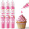Black Food Colouring - 30ml×3 Bottles Concentrated Food Colouring Liquid for Baking, Cake Decorating, Candy, Macaron, Icing and Cooking (Light Pink, 3 Bottles x 30ml)