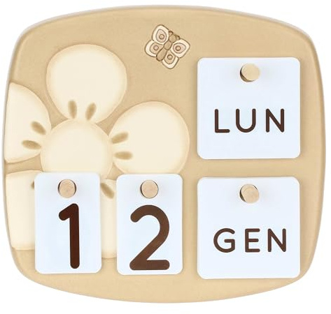 THUN, Wandkalender aus Keramik, handbemalt, Linie Iconic Elegance, Geschenkidee für Zuhause, 22,5 x 20,8 x 2 cm