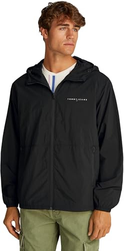 Tommy Jeans Veste coupe-vent TJM WINDBREAKER EXT pour homme, noir, 5XL, Noir (noir), 5XL grande taille