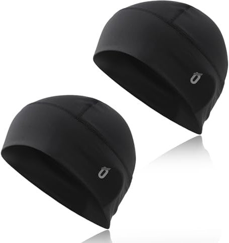 Oscenny Gorra de ciclismo, licra americana, tela fina y ligera, transpirable, absorbe la humedad, para debajo del casco, gorra de calavera para hombres y mujeres, motocicleta, correr, senderismo, 4