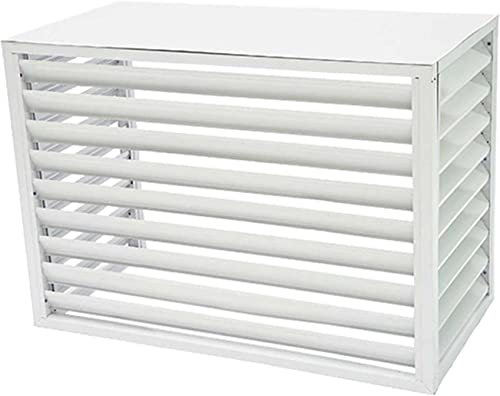 Allwetter-Aluminium-Abdeckung für Außenklimaanlagen – dekorativer Sichtschutz für zentrale Klimaanlagen; freistehendes Gehäuse schützt vor Witterungseinflüssen und verbirgt Müll – perfekter Schutz f