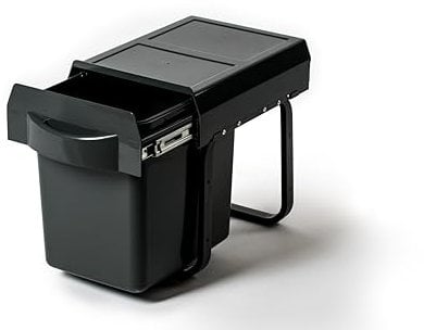 Generico Poubelle de cuisine sous vasque 16 litres (1 seau) pour meuble de taille minimale 30 cm (gris ardoise)