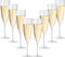 8 Pcs Clear Champagne Flutes, Reusable Toasting Glasses Plastic Champagne Flutes Party Wine Cups Cocktail Cups Plastic Flutes Glass for Party Wedding Christmas Partys (6 oz)
