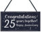 Cartel de madera Felicitaciones por el 25 aniversario de bodas de plata Decoracion hogar