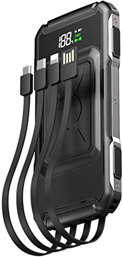 Power Bank Portable Charger 15W Fast Wireless Charger Power Bank, 30000Mah 22.5W Qc Pd 3.0 Fast Charging Powerbank,Black