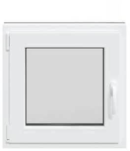 RISOR 60 x 60 cm Ventana de sótano giratoria de PVC y cristal para ventana de sótano y ático, duradera y fácil de limpiar