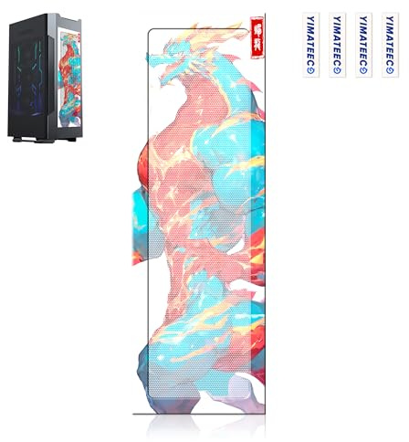 YIMATEECO 360mm Dust Filter PC Case Dust Mesh Filter for Computer Case Cooler Fan, 360mm x 120mm Magnetic Frame Dustproof Cover Fan Grills (PVC, UV GESILA Type, 120 * 360mm,1PC, White)