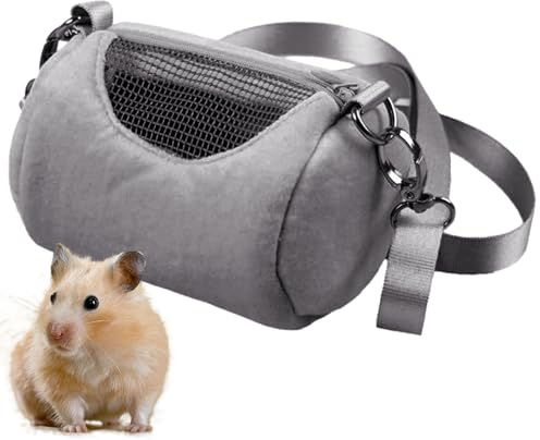 Hamster -Rucksackträger - Klein -Tier -Reisetasche, weicher Sided Carrier mit Mesh | Meerschweinchen- und Kaninchen -Tasche, Schultergurt -Design mit fussfreiem Zugang, faltbarer Beutel für den leicht