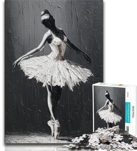 Ballett-Ölgemälde-Puzzles für Teenager, 1000 Puzzles, Stressabbau, schwierige Herausforderung, gutes Geschenk für die ganze Familie (38x26cm)