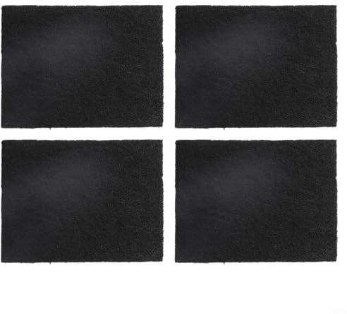 Zilimontt 4-Pack Activated Carbon Filter Mats 9.5×7×0.5cm for Kitchen Control and Fresh Air, Compatible with Joseph Compost Bins 60, 48 and 50 Series