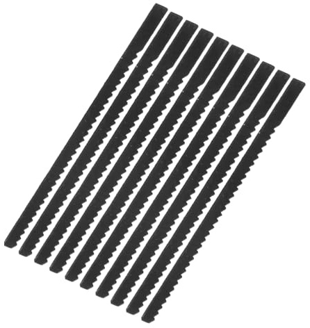 Phefop 10 Mini Hojas de Sierra de Calar, Cuchillas de Repuesto de Hierro de Ultraprecisión para Mini Máquinas de Sierra de Calar, Diseño Liviano para Tareas de Corte en el Taller en el Hogar