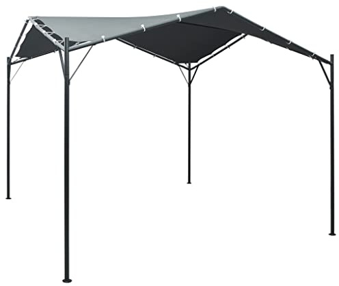 Garten Pavillon Partyzelt Überdachung 3x3 m, robuster Stahlrahmen Anthrazit, wasserdichtes Oxford-Gewebe, ideal für Familienfeiern & Camping