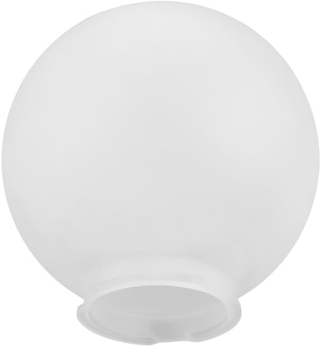 Acryl Kugellampenschirm Weiß, Ersatz für Außenleuchten im Garten | Globe Form, Transparent und Mattiert, für Terrasse und Hof, als Praktischer Ersatzschirm