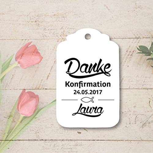 Geschenkanhänger Tags Etiketten Danke Kommunion Konfirmation Taufe Geburt