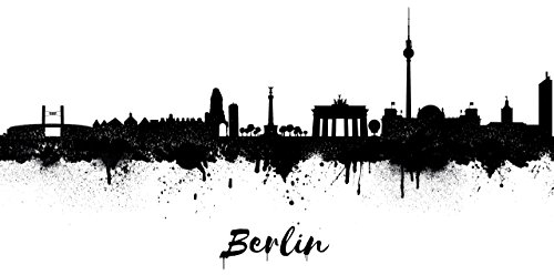Kunstbruder Poster von Berlin Berliner Stadt Städte Cologne by Dichyk Zimmerposter - Schwarz/Weiss - Wandposter Streetart 40x60cm