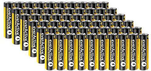 60 Stück Everactive Industrial Batterien Mignon AA 2700 mAh 1,5 V HR06 Alkaline