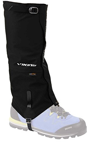 VIKING Gamaschen Damen und Herren wasserdicht Schneeschutz Regenschutz hoch - ideal für Outdoor und Trekking, sehr robust - 0374, 09 Schwarz, L