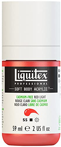 Liquitex Professional Soft Body Acrylic 2-oz Bottle, Cadmium Red Light