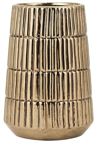 Runde, dekorative Vase in Goldener Optik Gold Qanawat