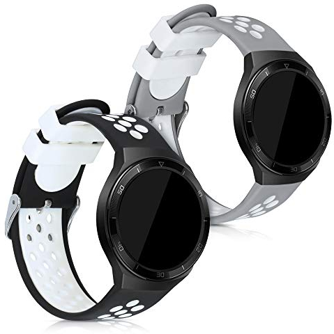 kwmobile 2X Cinturino TPU Silicone Fibbia Compatibile con Huawei Watch GT 2e Cinturino - Cinturini 15,5-22,8 cm