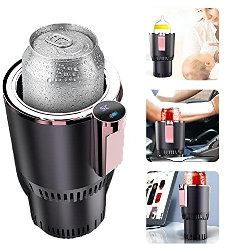 Auto Car Cup Cooler Warmer 2 In 1 Car Cooling And Heating Cup Holder with Display Temperature for Water Coffee Beverage Milk