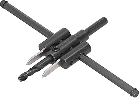 Fresa per fori circolari regolabile, sega per trapano per legno generale senza sbavature Precisa per aperture di pannelli in plastica per la lavorazione del legno per trapani a mano(30-200 mm)