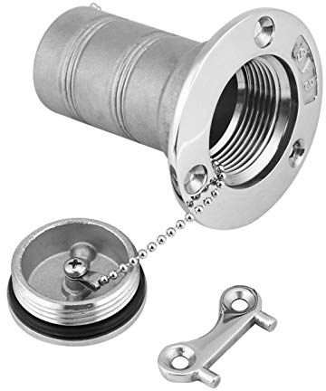 Boot Tank Einfüllstutzen 38mm Edelstahl Marine Tankdeckel mit Schlüssel für Boote, Auto, LKWs, Caravan, Wohnmobil, Wohnwagen, Anhänger, Marineyachten