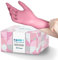 Disposable Pink Nitrile Gloves Small, 50 Pack -Powder and Latex Free Gloves