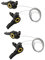 2X 1 Paire 3x5/6/7 Vitesses Levier de Changement de Vitesse à Friction avec Câble