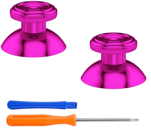eXtremeRate Metal Thumbsticks for Xbox Core Wireless Controller, Purple Custom Concentric Circles Aluminum Alloy Analog Stick Joystick Buttons for Xbox One S/X/Elite, for Xbox Series X/S Controllers