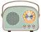 Aresrora Enceinte Bluetooth rétro sans fil vintage pour l'extérieur, compatible avec jumelage TWS/U-Disk/carte TF/AUX pour la maison, les voyages, l'extérieur (cyan)