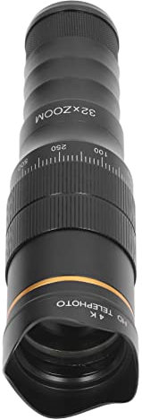 Objectif D'appareil Photo de Téléphone, Objectif Oculaire 32X Objectif Zoom à Double Réglage, Clip Portable sur Objectif de Télescope de Téléphone Portable HD pour Photo Vidéo