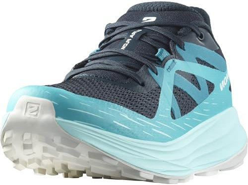 Salomon Ultra Flow Damen Trail-Laufschuhe, Outdoor-bereit, Dämpfung von der Straße bis auf die Trails, Gemischtes Gelände, Carbon, 42 2/3