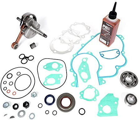 BGM Kurbelwellen-Set Touring 57mm Hub, mit Metall Wellendichtring kompatibel für Vespa PX200 Ersatz Austausch Kurbelwellenkit