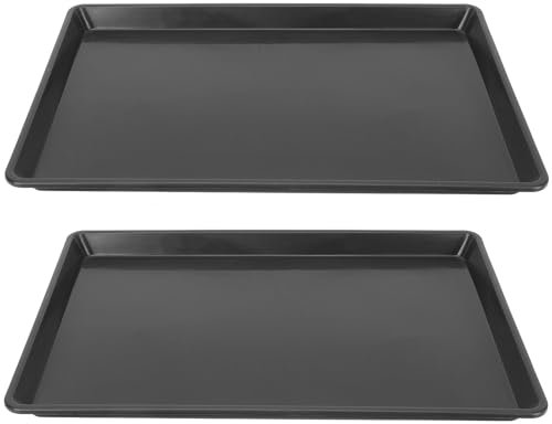 Parrot Toilet Pan Bird Cage Tray Black Replacement Dog Crate Pan, Bunny Cage Bottom Tray Plastic Small Animals Cage Tray for Pet, 2Pcs Pet Poop Holder