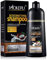 Ycxydr Coconut Dye Shampoo Black Hair Dye Shampoo für graue Haarabdeckung, schwarzes Haarfarbshampoo 3 in 1 für Männer und Frauen, einfach zu bedienen & lang anhaltende Haarfarbe