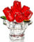 H&D HYALINE & DORA Red Crystal Rose Flower Figurine, Crystal Rose Bouquet Ornament Decor for Valentine's Day, Wedding, Anniversary