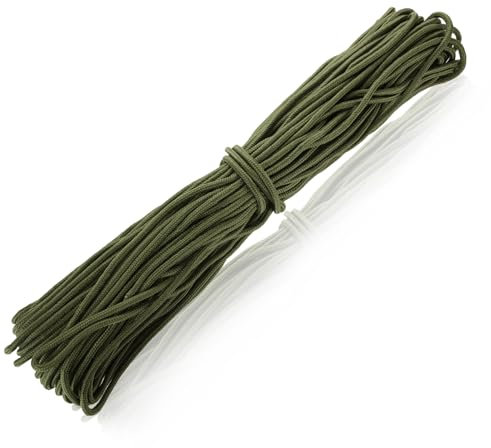SHUESS 50M/164Ft Multi-Functional Nylon Rope - 6MM Thick Heavy Duty Hanging Cord String - Strong Traction Tying Rope for Camping Outdoor Activities, Outdoor Multipurpose Utility Rope (Army green)