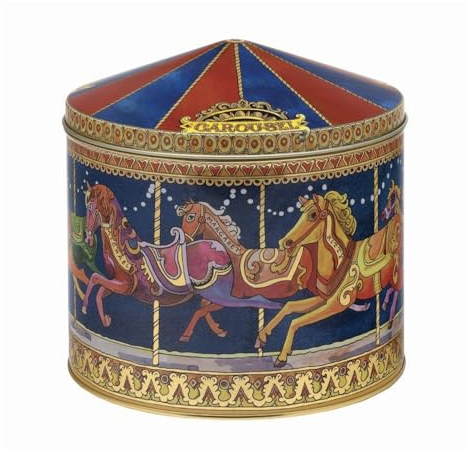 Elite Gift Boxes Emma Bridgewater Carousel Fairground Biscuit Tin 200(d) x 190mm (ht)